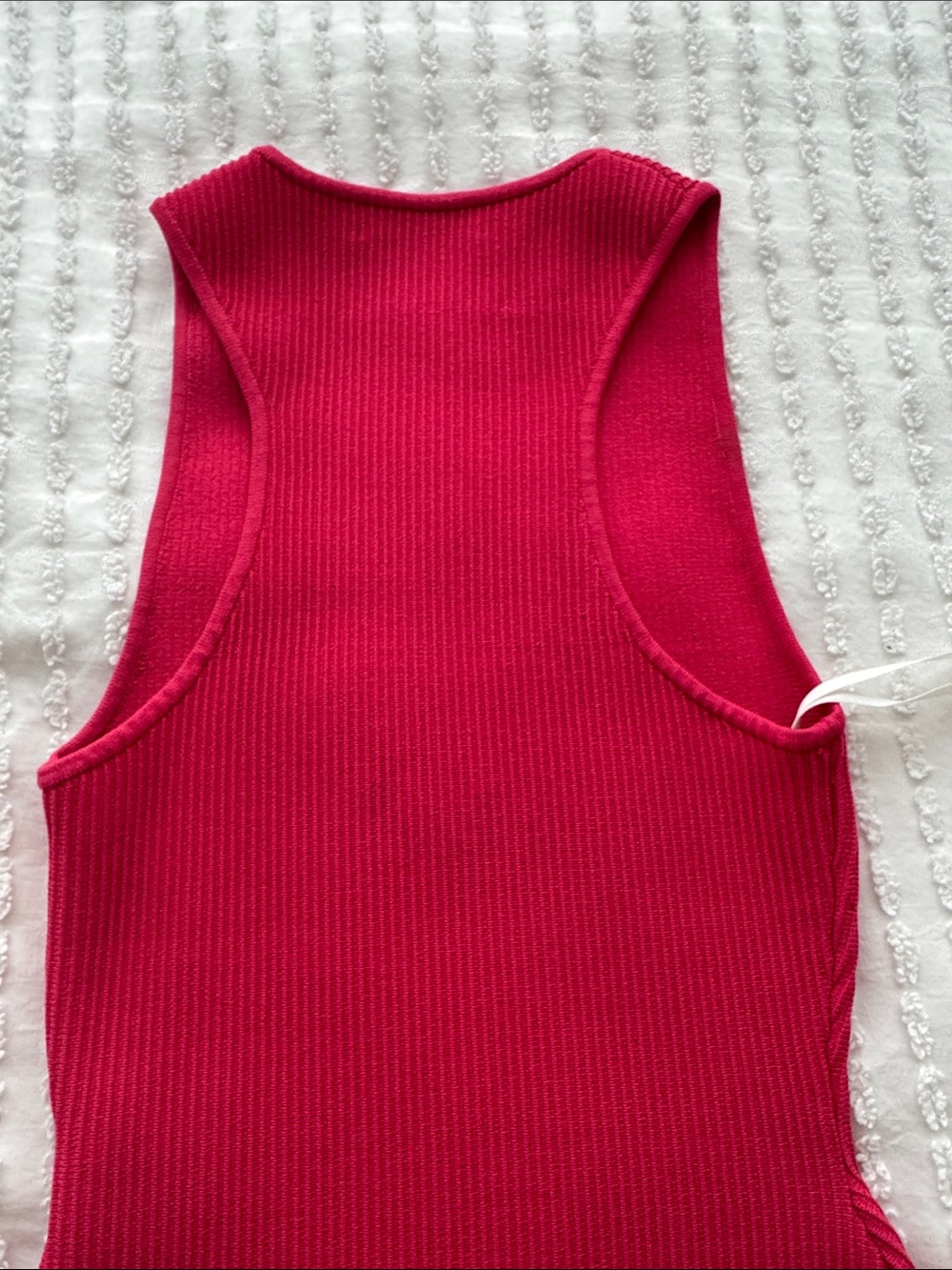 Babaton Ribbed Sleeveless Fitted Mini Dress in Raspberry - Picture 6 of 7